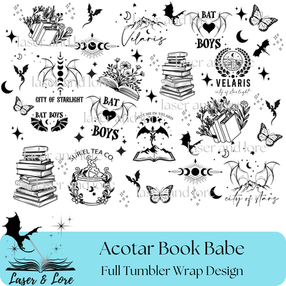 ACOTAR Book Babe Design