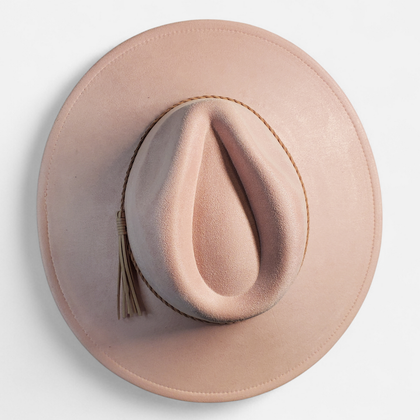 Wide Brim Classic Tear Drop Vegan Suede Laser Blanks