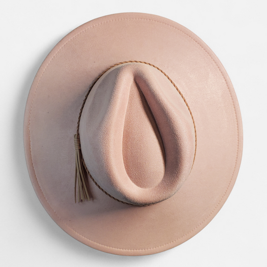 Wide Brim Classic Tear Drop Vegan Suede Laser Blanks