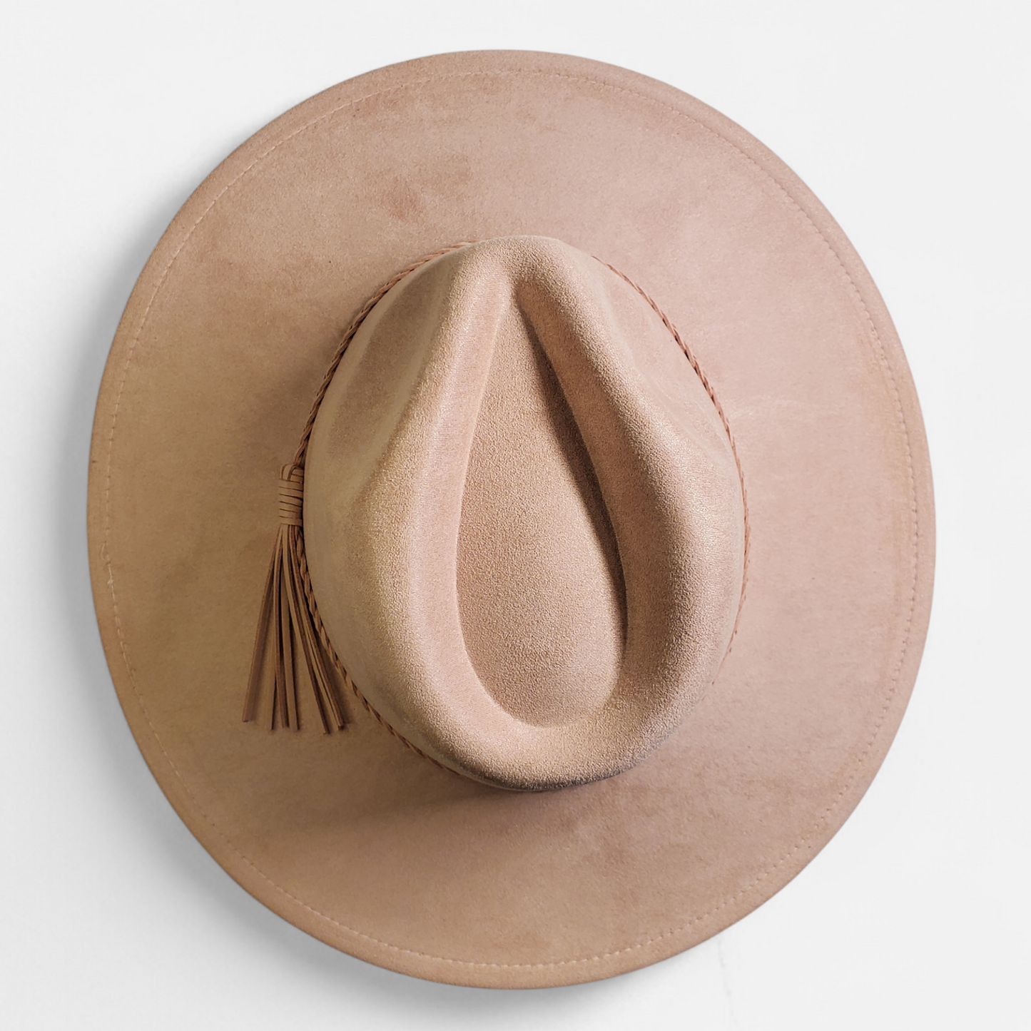 Wide Brim Classic Tear Drop Vegan Suede Laser Blanks
