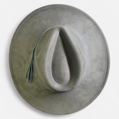 Wide Brim Classic Tear Drop Vegan Suede Laser Blanks