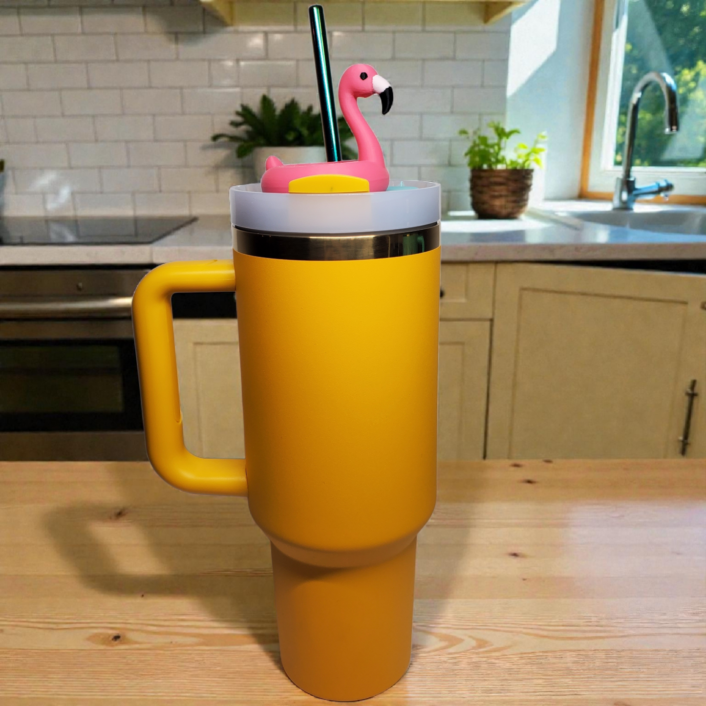 Tropical Flamingo - 40oz Cup Topper