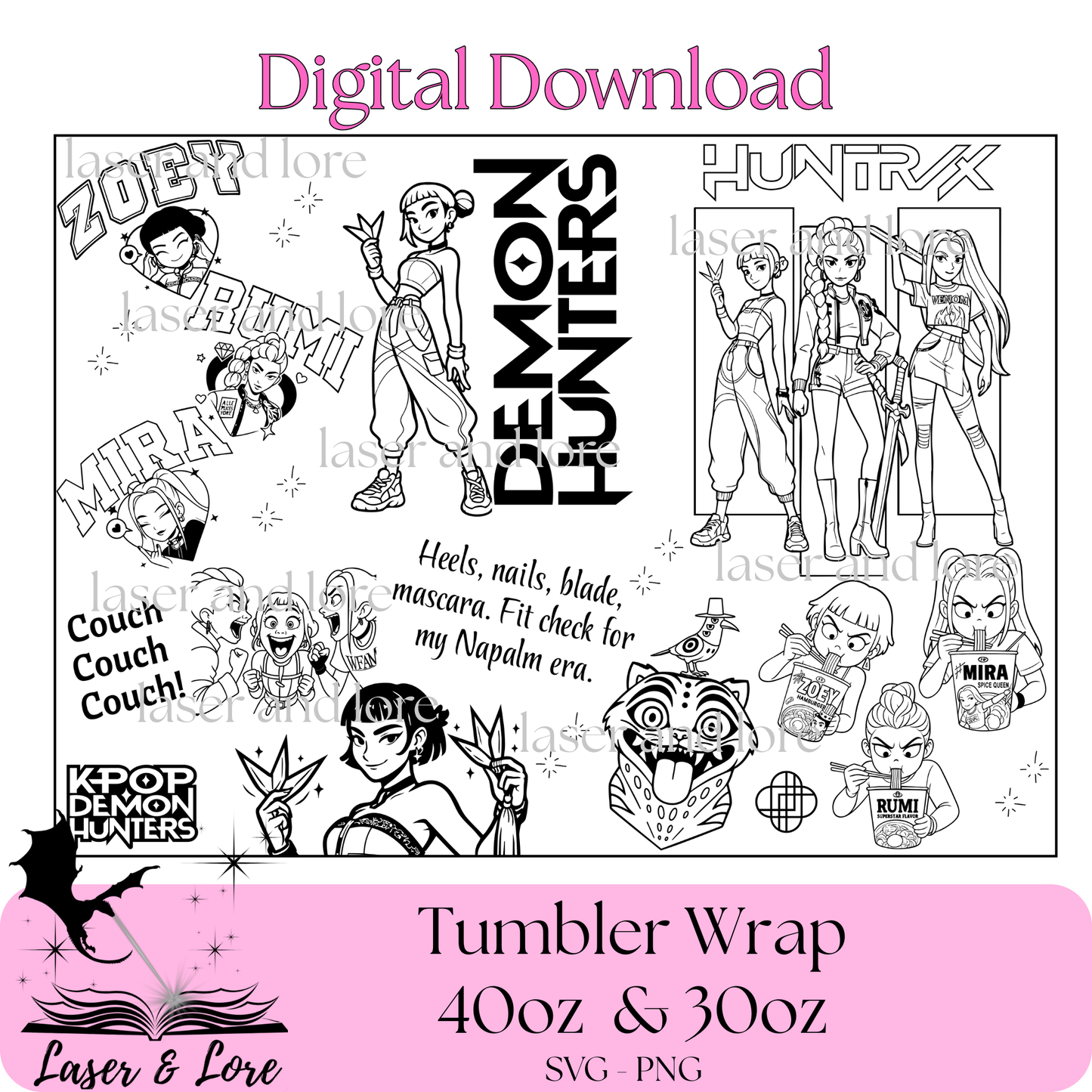 K-pop Idol Fighters - 3 Design PACKAGE - Digital Download