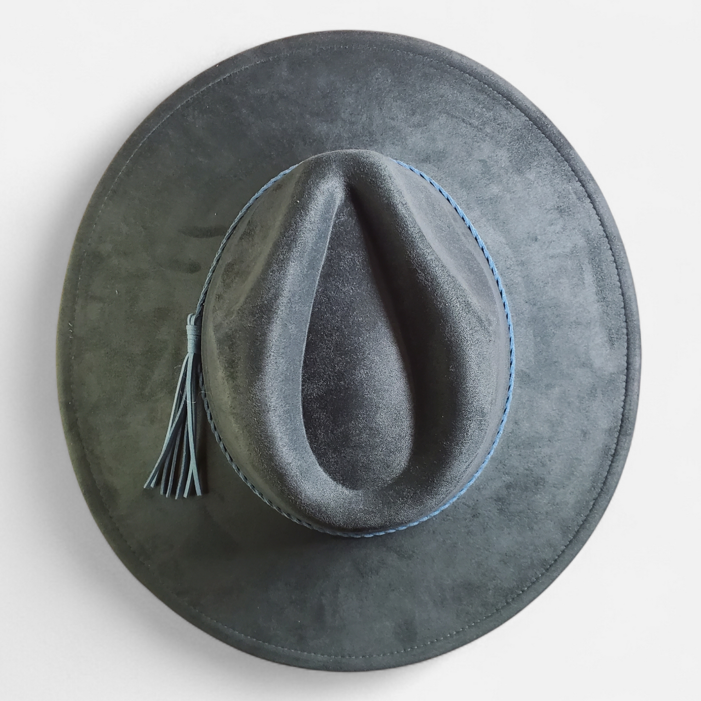 Wide Brim Classic Tear Drop Vegan Suede Laser Blanks