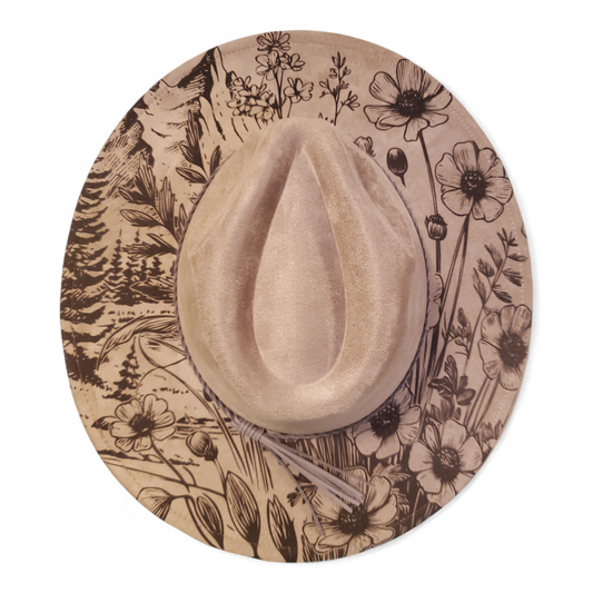 Mountain Wild Flower Meadow - Engraved Hat