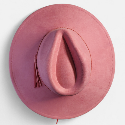 Wide Brim Classic Tear Drop Vegan Suede Laser Blanks