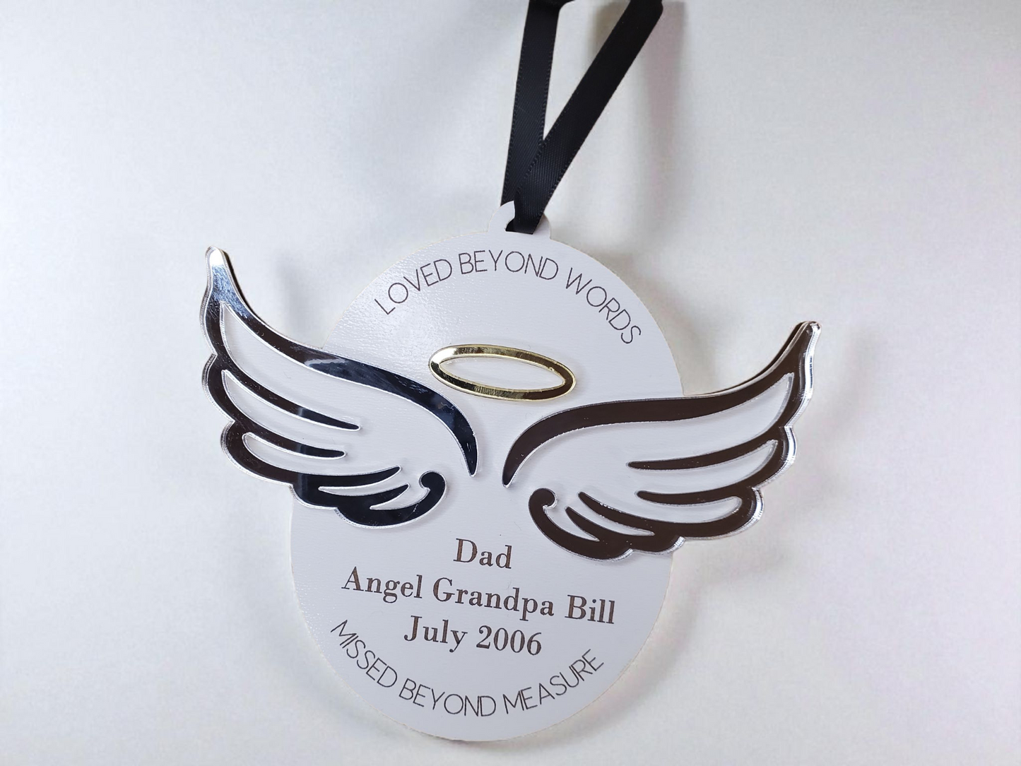 Custom Memorial Angel Ornament – Personalized Christmas Keepsake for Loved Ones