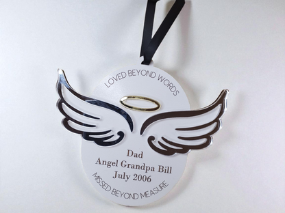 Custom Memorial Angel Ornament – Personalized Christmas Keepsake for Loved Ones