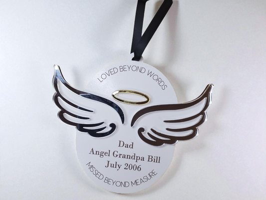 Custom Memorial Angel Ornament – Personalized Christmas Keepsake for Loved Ones