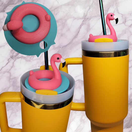 Tropical Flamingo - 40oz Cup Topper