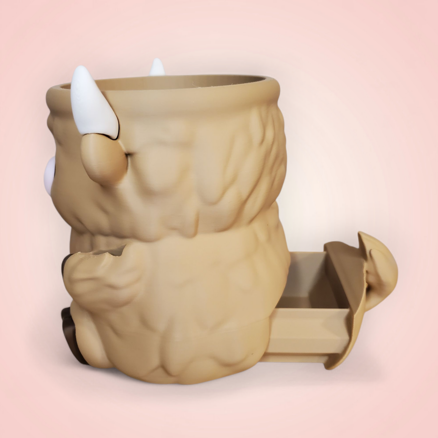 Highland Cow Ice Cream Pint Holder with Spoon Slots & Snack Drawer – Cute Movie Night Must-Have