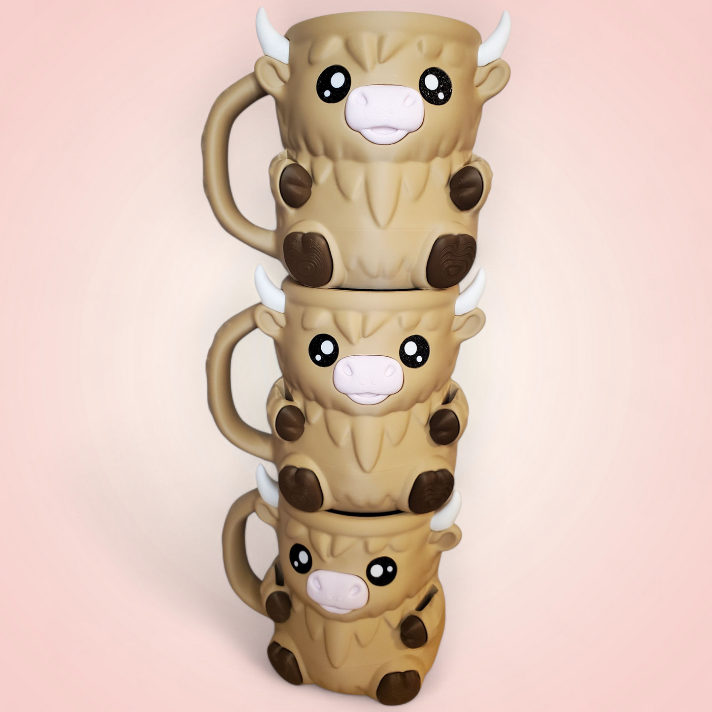 Highland Cow Ice Cream Pint Holder with Spoon Slots & Snack Drawer – Cute Movie Night Must-Have