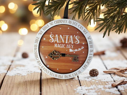 Santa’s Magic Key Ornament – Christmas Keepsake for Homes Without a Chimney