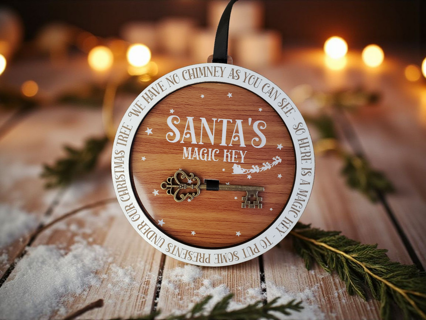 Santa’s Magic Key Ornament – Christmas Keepsake for Homes Without a Chimney