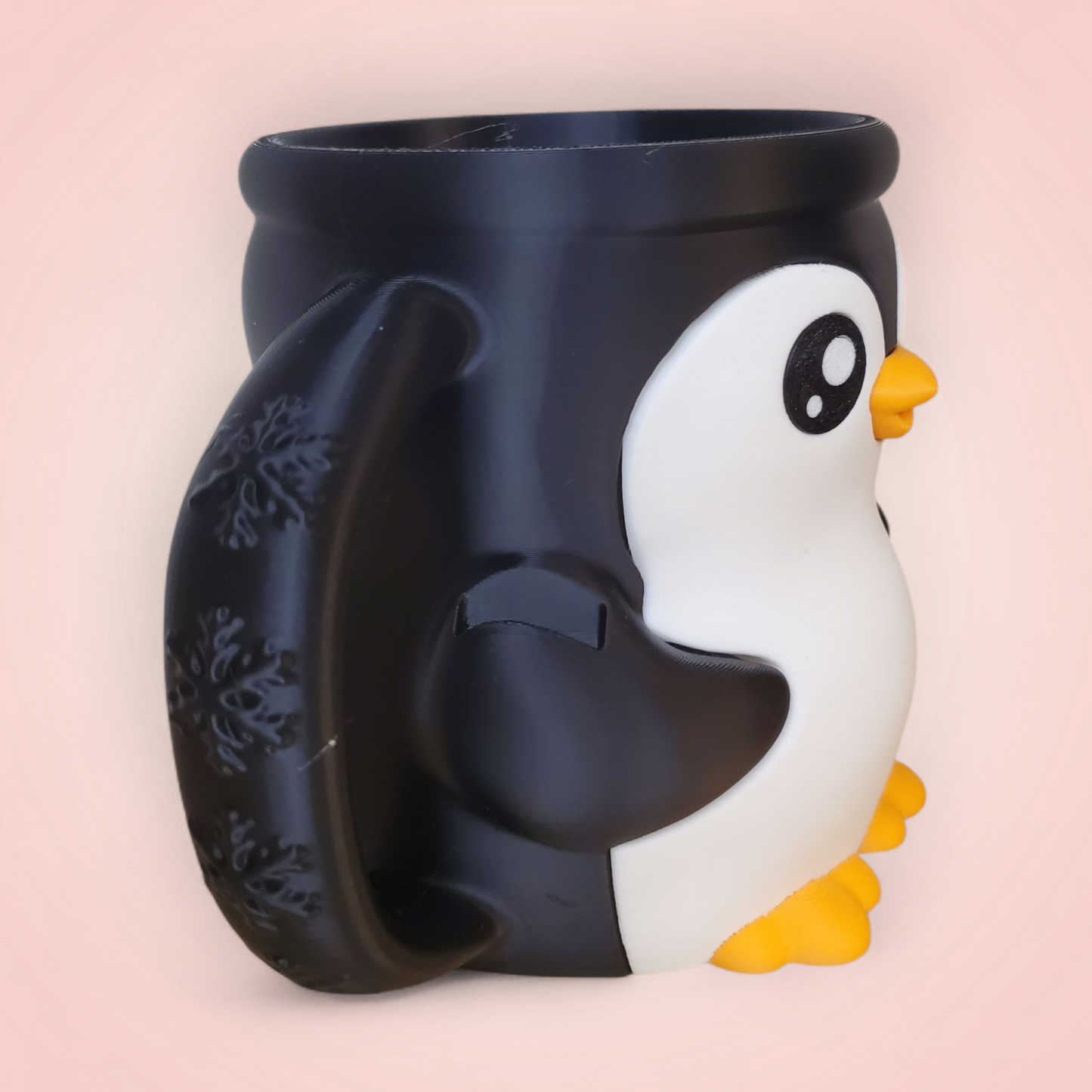 Penguin Ice Cream Pint Holder with Spoon Slots & Secret Snack Drawer – Cute Gift for Movie Nights