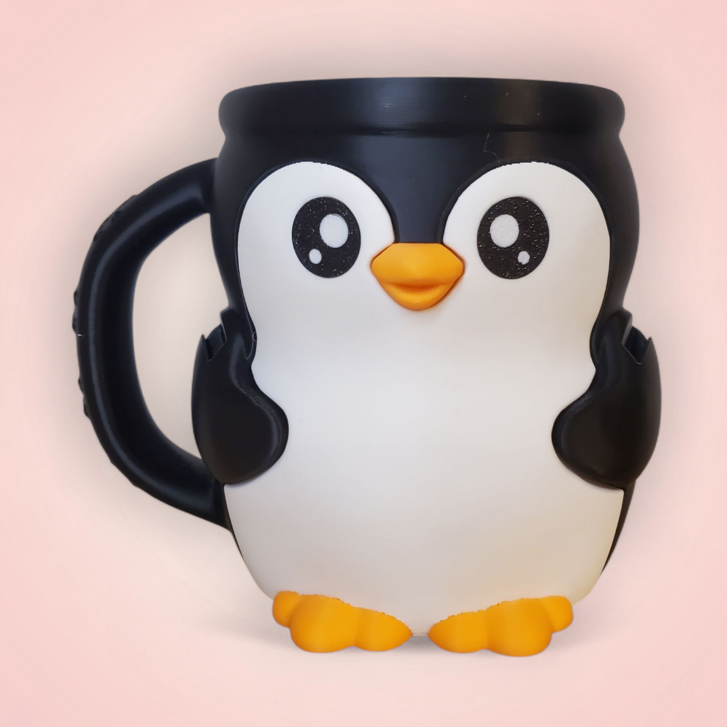 Penguin Ice Cream Pint Holder with Spoon Slots & Secret Snack Drawer – Cute Gift for Movie Nights